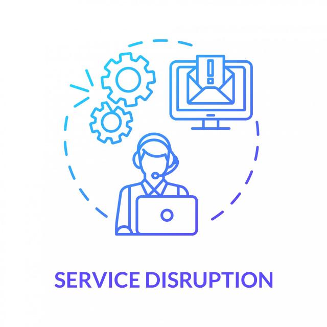 Service disruption concept icon