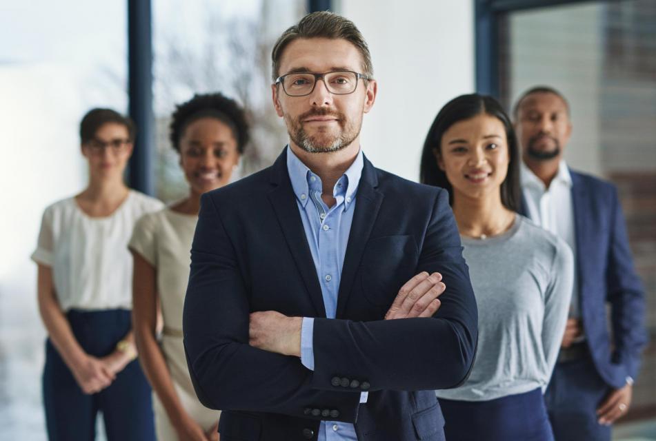 Team of successful business people confident in their career and business.