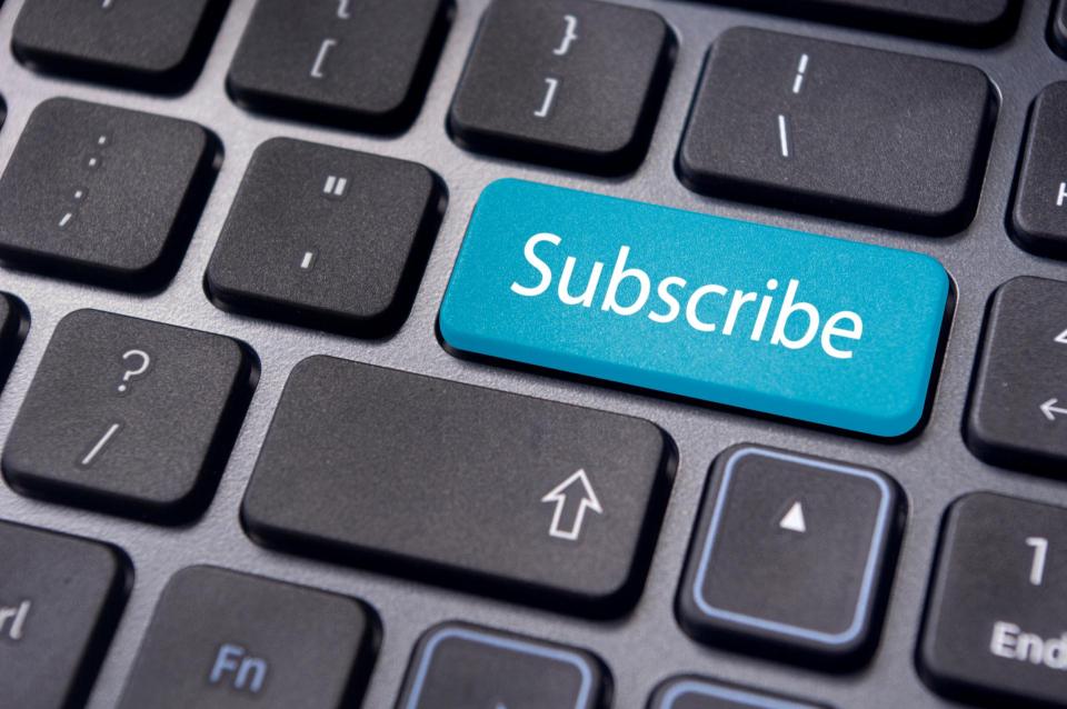 Subscribe button on keyboard.