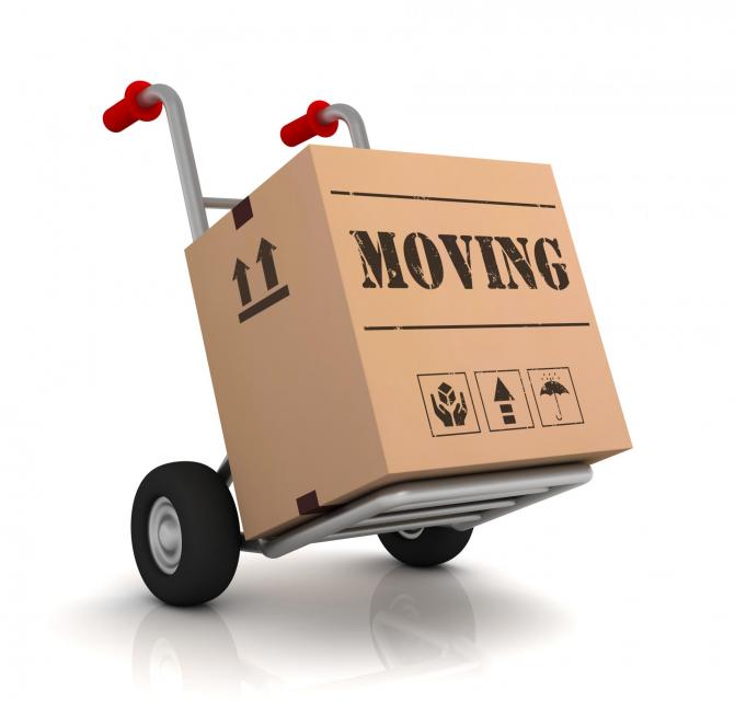 Moving dolly with moving box