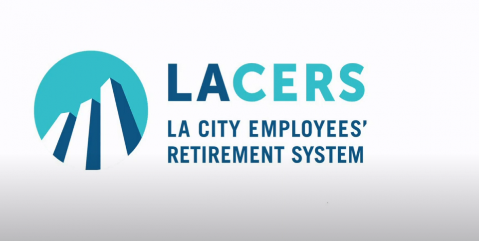 Sign of LACERS with logo.