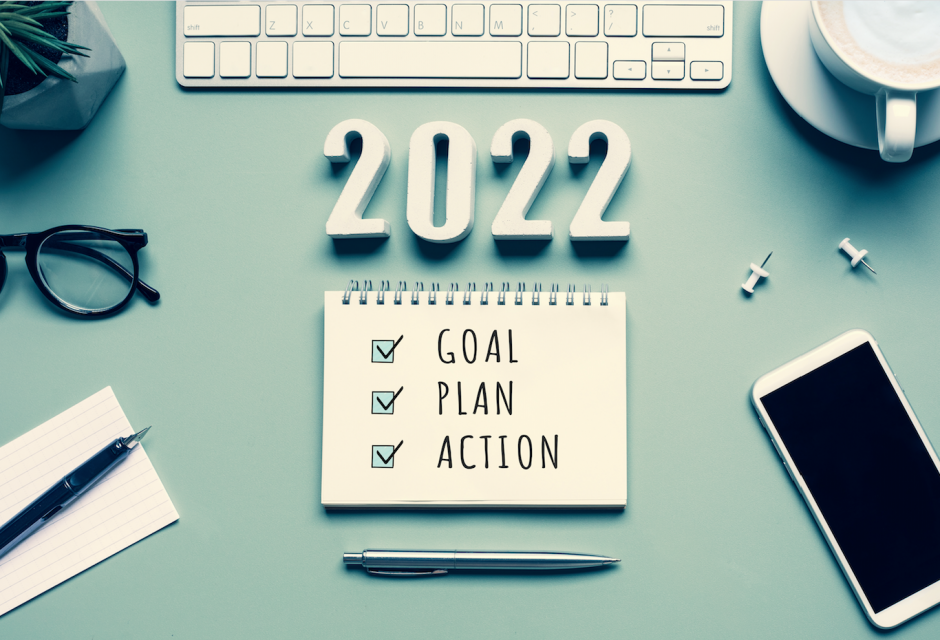 Goal, plan, action written in a notebook 