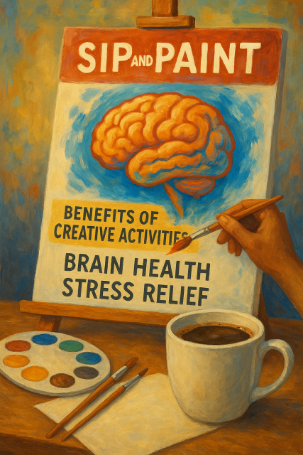 Sip and paint promotional flyer