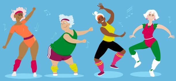 Zumba dance class in 2d art