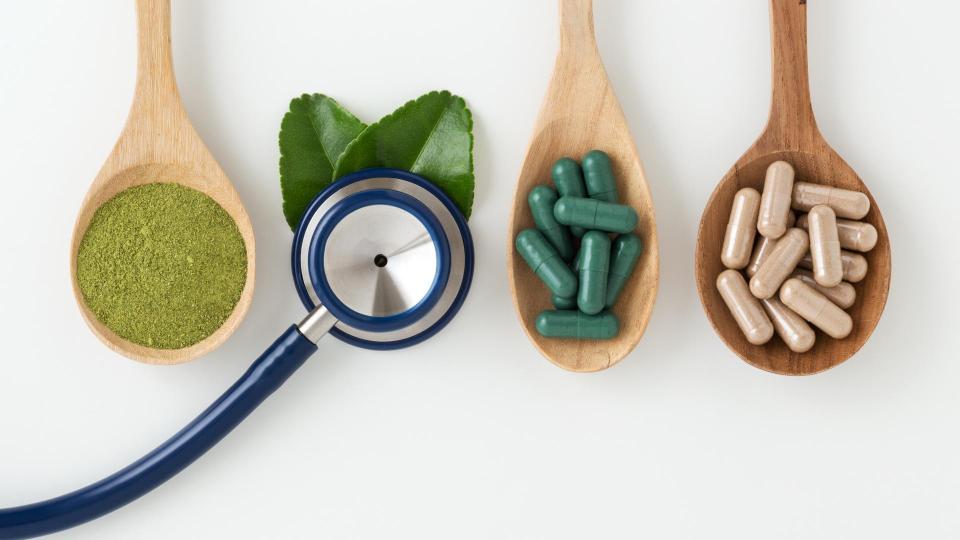 Prescription pills and doctor's stethoscope