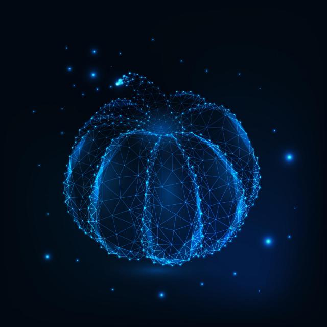 Blue Thanksgiving Pumpkin
