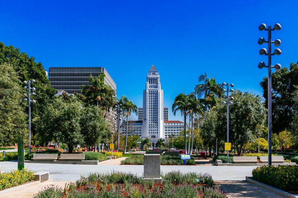 View of City Hall from Grand Park