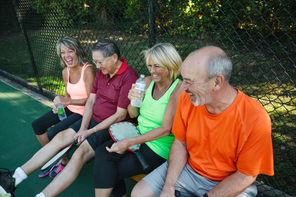 Picture of post pickleball hangout