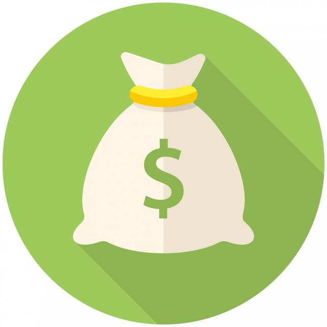 Graphic of a bag of money