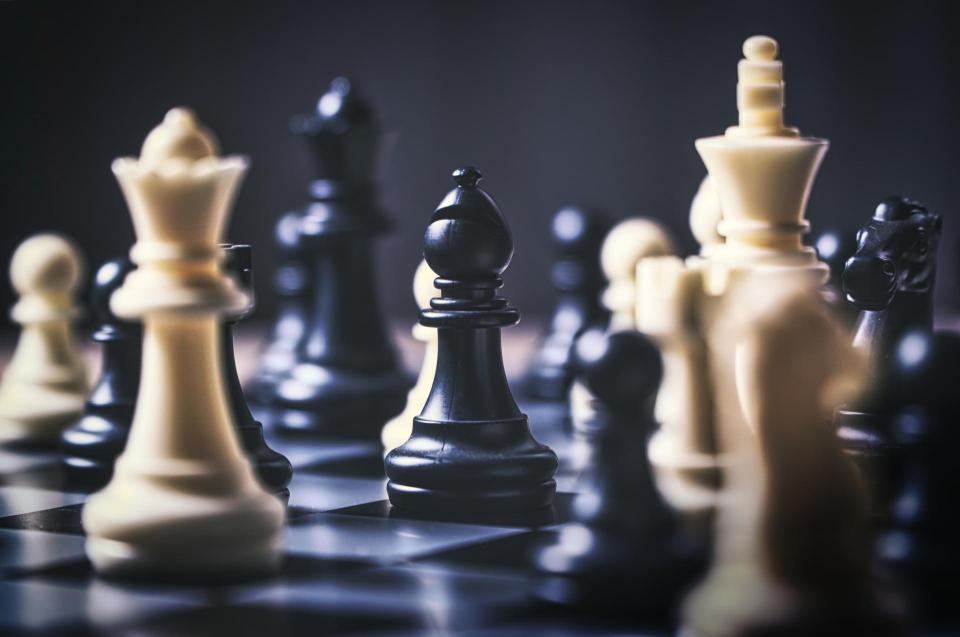 Chess Board with Chess Pieces