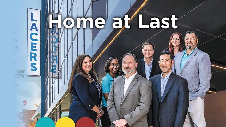 Images of LACERS Team in front of new headquarters