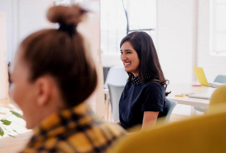 woman smiling