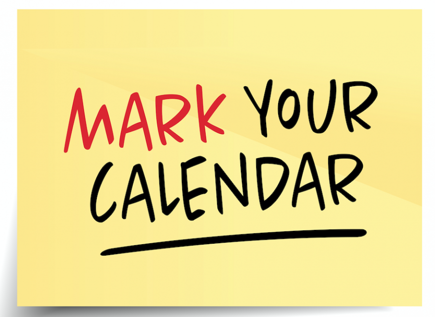 Mark your calendar